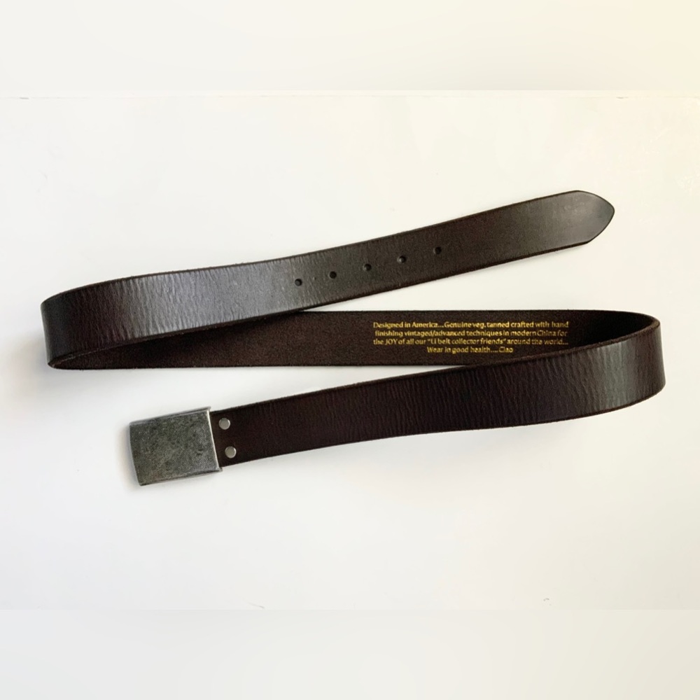 Leather Island Bill Lavin Men’s Casual Brown Belt ~New~